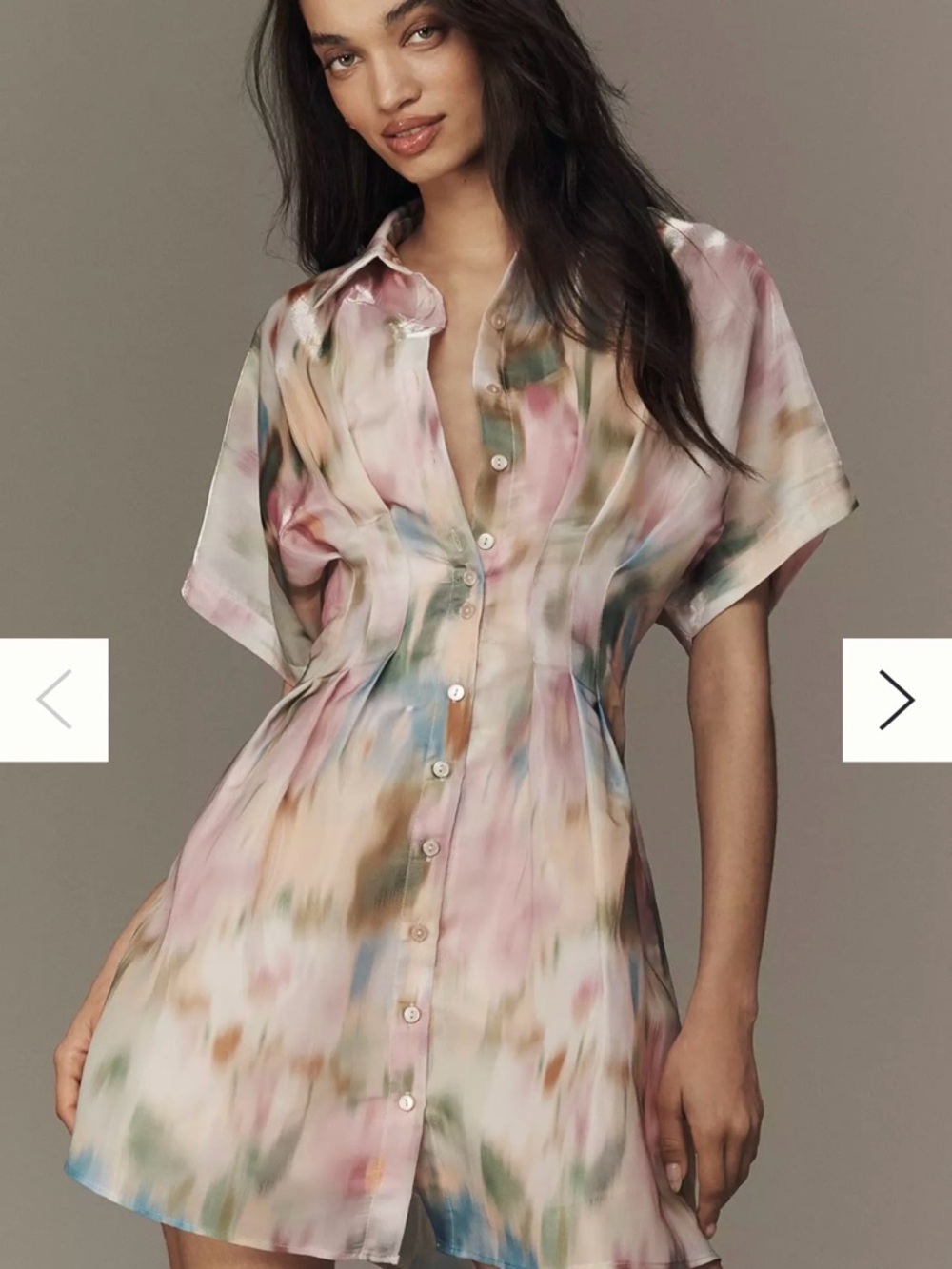 Watercolor Mini Tobie Shirt Dress - SHIMMER